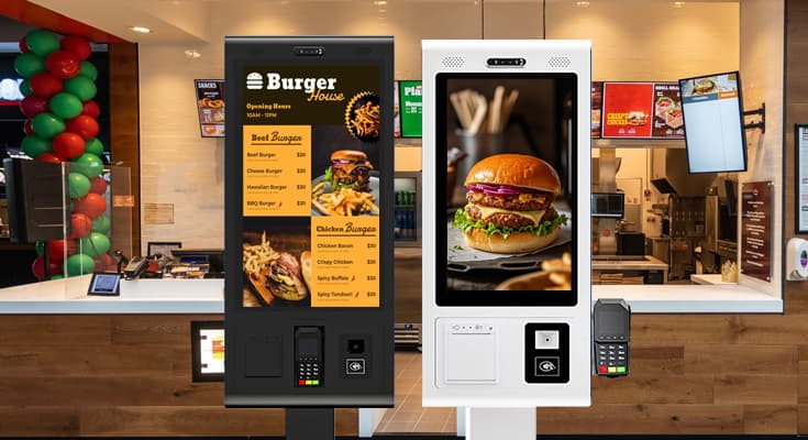 Lumevax Self Ordering Kiosk in restaurant use