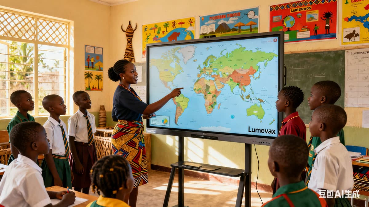 China-Africa Education Initiative: LUMEVAX Interactive Panels Transform Ghanaian Classrooms